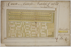 216722 Kaart van een terrein tussen de Stadsbuitengracht / Mariagracht / Kruisvaart / Leidscheweg in het ...